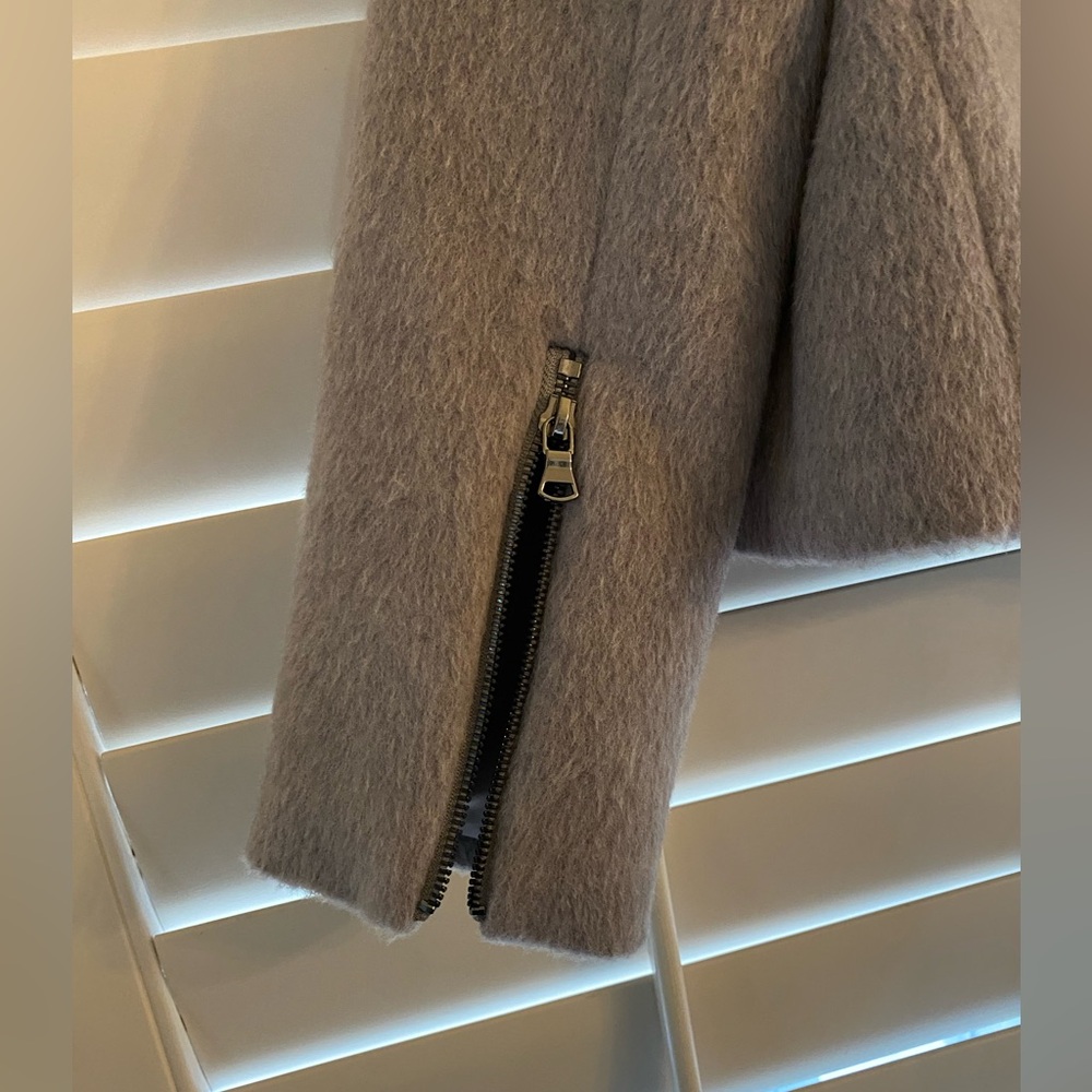 Toccin New York Moto Cropped Cashmere feel Jacket Size Med Excellent Condition - Picture 7 of 8